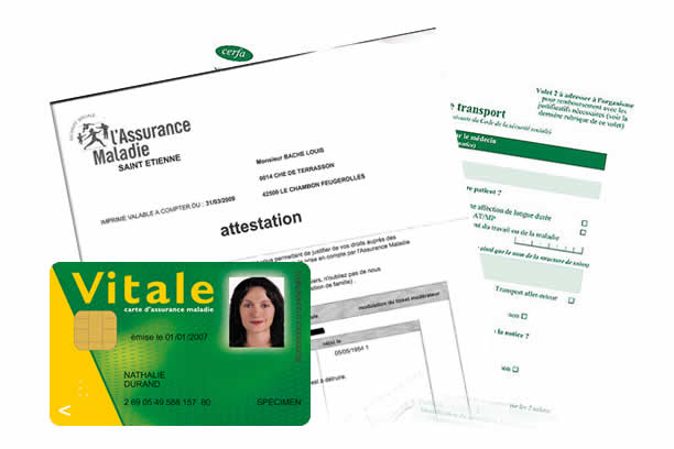 Documents obligatoires transport taxi conventionné CPAM — Carte Vitale, attestation, bon de transport